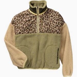 THE GREAT PRINT-MIX PLUSH TERRAIN HALF-ZIP